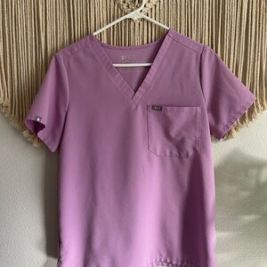Figs Mauve V-Neck Scrub Top